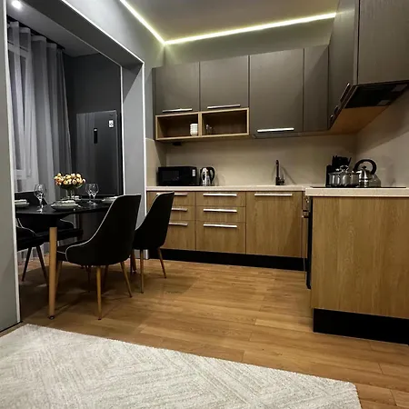 Luxury Two-Room Apartment With Breathtaking Mountain And Mega Mall Views Almaty Exterior photo