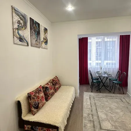 Luxury Two-Room Apartment With Breathtaking Mountain And Mega Mall Views Almaty Exterior photo