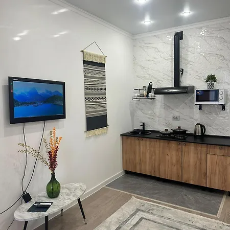 Luxury Two-Room Apartment With Breathtaking Mountain And Mega Mall Views Almaty Exterior photo