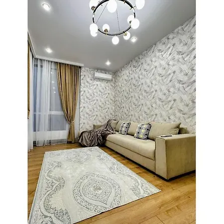 Luxury Two-Room Apartment With Breathtaking Mountain And Mega Mall Views Almaty Exterior photo