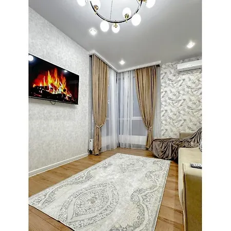 Luxury Two-Room Apartment With Breathtaking Mountain And Mega Mall Views Almaty Exterior photo