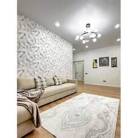 Luxury Two-Room Apartment With Breathtaking Mountain And Mega Mall Views Almaty Exterior photo